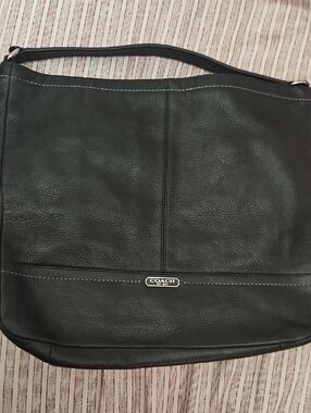 Coach VINTAGE Black Leather Hobo Bag Y2k